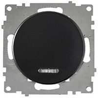 Выключатель с подсветкой без рамки OneKeyElectro Florence 1-кл. черный картинка